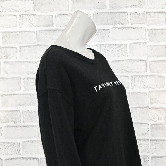 Taylor Swift Women's Taylor's Version Sweatshirt in Black Fleece Size Large - Picture 9 of 9